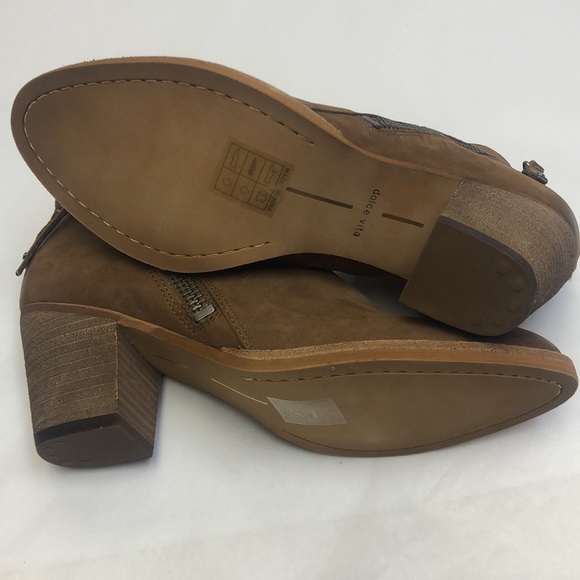 Dolce Vita Jaeger Teak Brown Nubuck Booties 7 New - Picture 4 of 8
